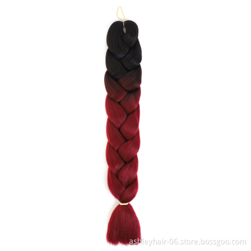32 Inch 165G High Temperature Fiber Two Tone Color Synthetic Hair Ultra Jumbo Braid